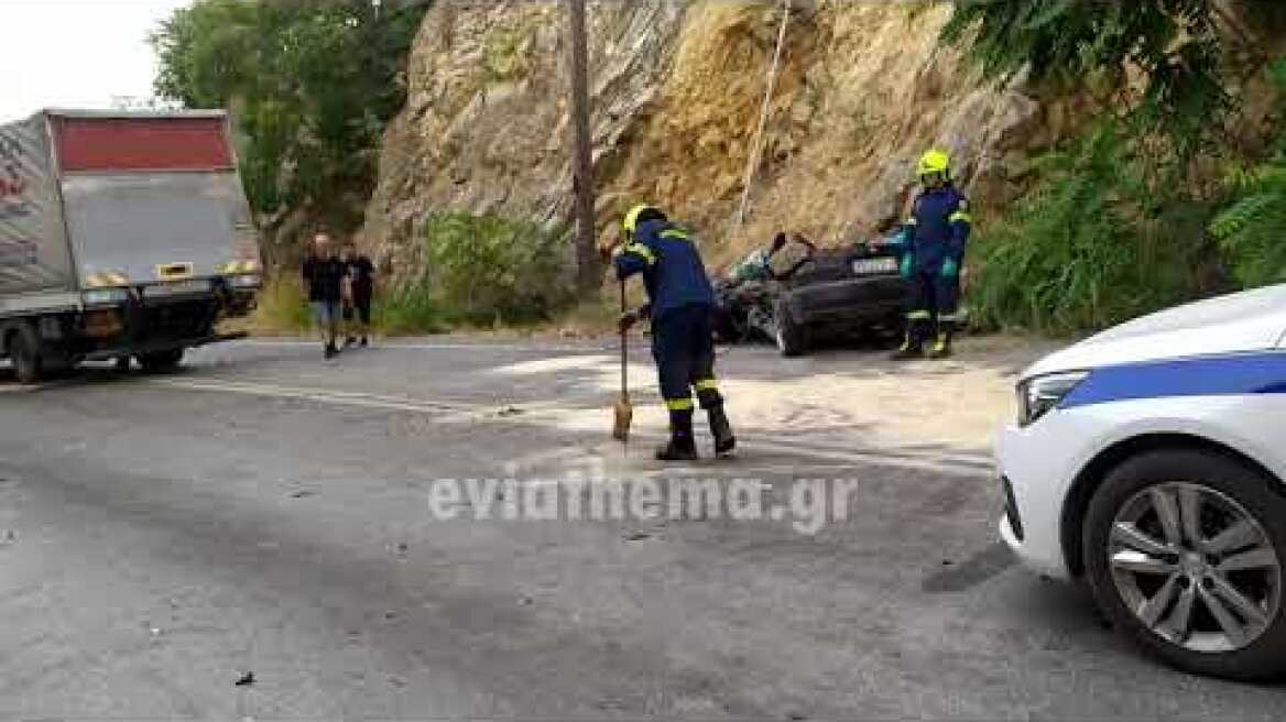 Θανατηφόρο τροχαίο στη Λάμψακο Χαλκίδας