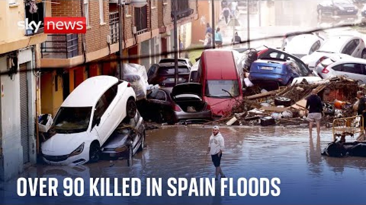 More than 90 people killed in Spanish flash floods - with more rain expected