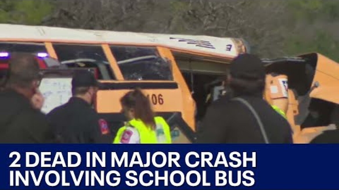 Hays CISD school bus with over 40 students involved in crash | FOX 7 Austin