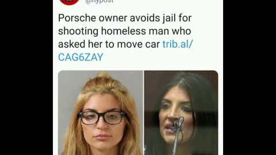 Porsche owner avoids jail for shooting homeless man who asked her to move car