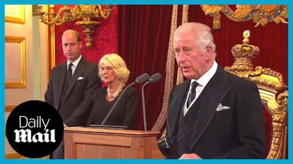'God save The King': King Charles III makes speech after Proclamation and Queen death acknowledged
