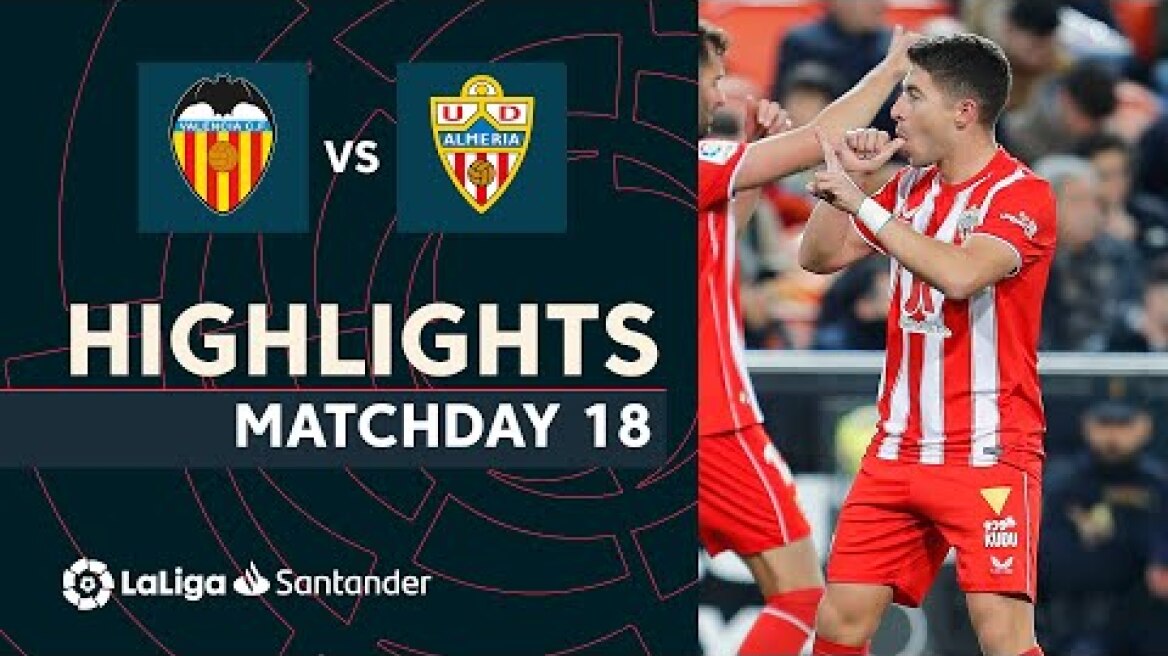 Summary of Valencia CF vs UD Almería (2-2)