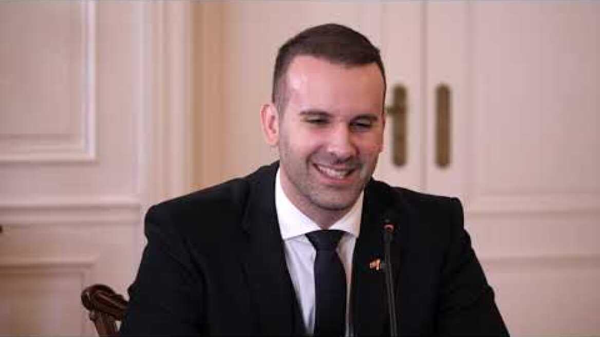 Ο Μητσοτάκης συναντήθηκε στο Μέγαρο Μαξίμου με τον Πρωθυπουργό του Μαυροβουνίου Milojko Spajić