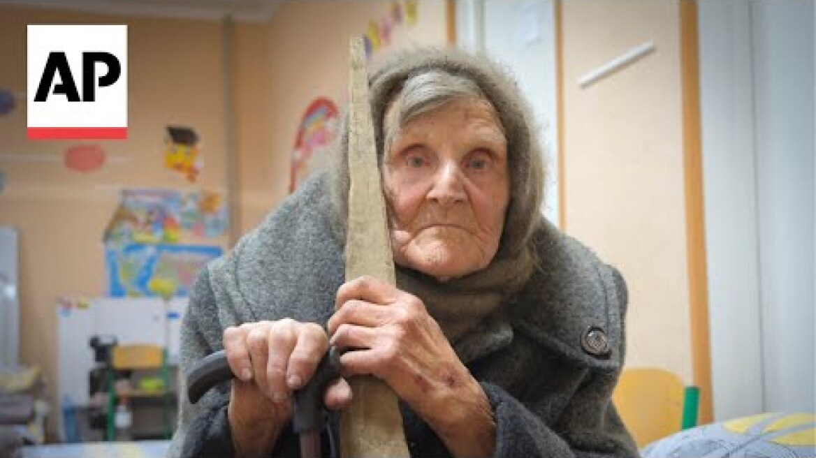 98-year-old in Ukraine walked miles to safety, with slippers and cane