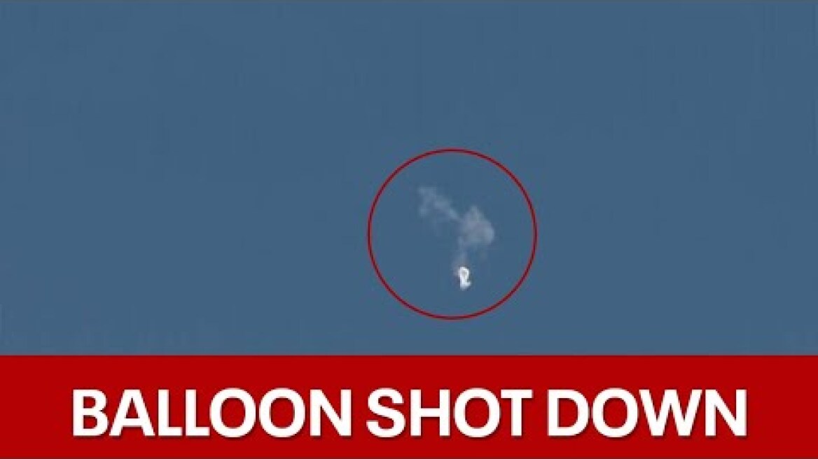 Chinese balloon shot down over Atlantic Ocean