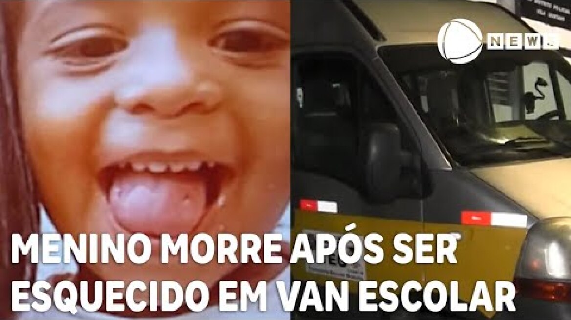 Menino morre após ser esquecido em van escolar; motorista e monitora foram presos