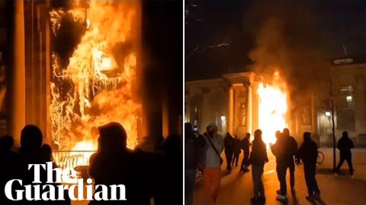 Bordeaux city hall set on fire amid protests over France pension changes