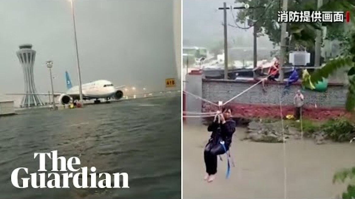 Airport submerged as widespread flooding continues in China