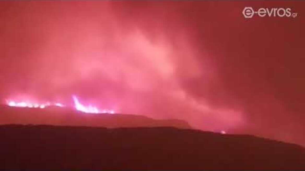 (23:50) Αυτή είναι η εικόνα από την Κίρκη, βόρεια της Αλεξανδρούπολης.