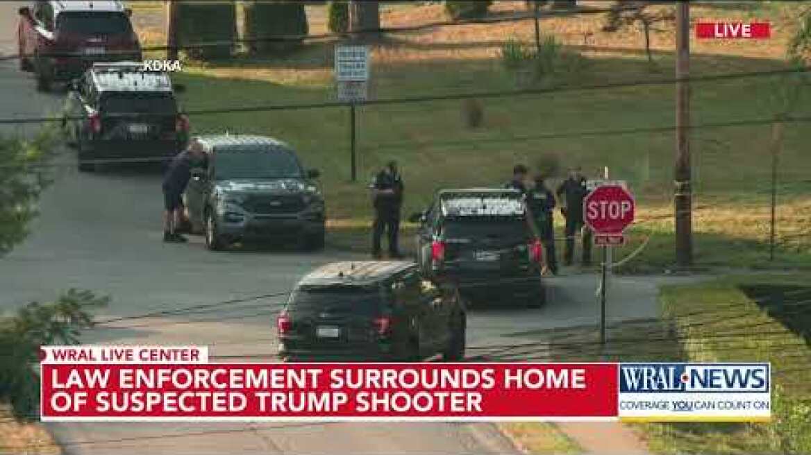 Suspected Trump shooter, 20-year-old Thomas Crooks home is surrounded by law enforcement