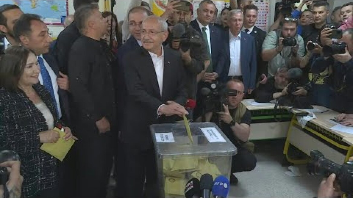 Kemal Kiliçdaroglu, chef de l`opposition turque, vote | AFP Images