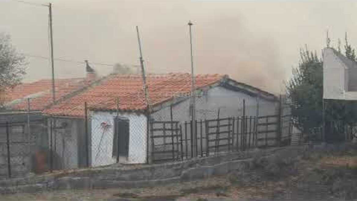 Φυλή καίγονται σπίτια (1)