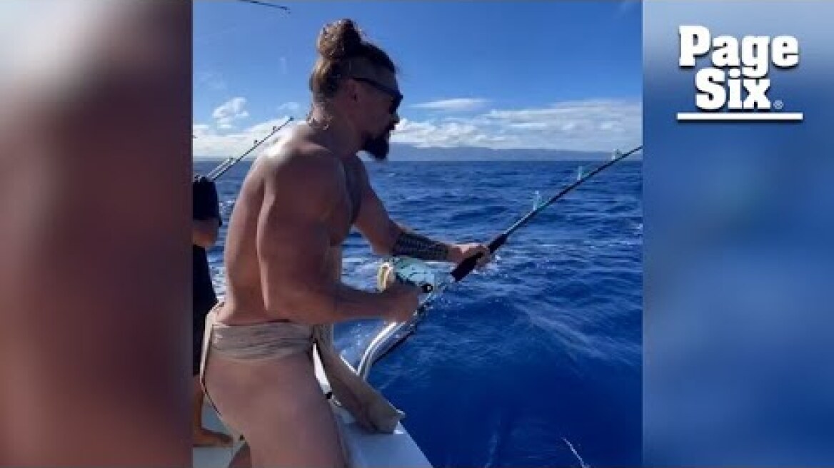 Jason Momoa bares it all in tiny loincloth on ocean fishing trip | Page Six Celebrity News