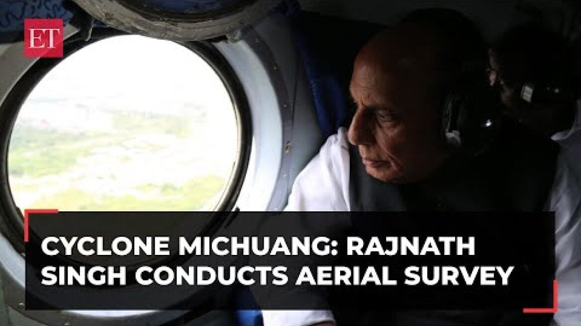 Cyclone Michuang: Rajnath Singh conducts an aerial survey of flood-affected areas in Tamil Nadu