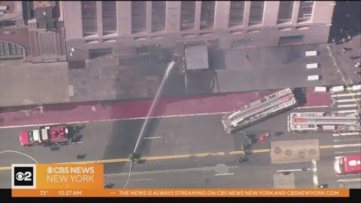Chopper 2 live over fire at Tiffany & Co.'s flagship store