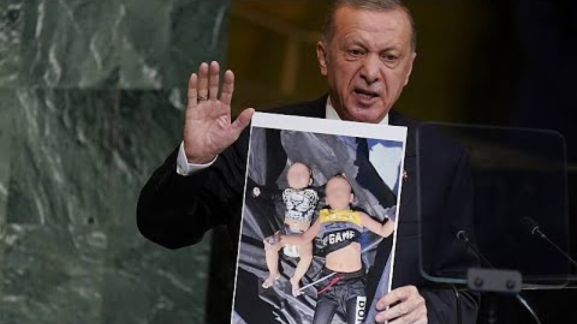 Επίθεση Ερντογάν στην Ελλάδα από το βήμα της ΓΣ του ΟΗΕ: «Κάνει εγκλήματα κατά της ανθρωπότητας»
