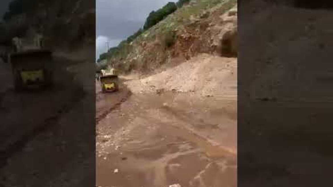 Αποκατάσταση του οδικού δικτύου Αργοστόλι -Φισκάρδο μετά το ισχυρό μπουρίνι της κακοκαιρίας Petar
