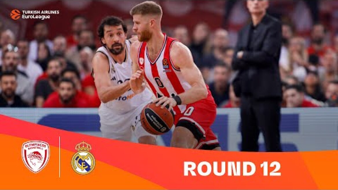 Olympiacos Piraeus-Real Madrid | Round 12 Highlights | 2023-24 Turkish Airlines EuroLeague