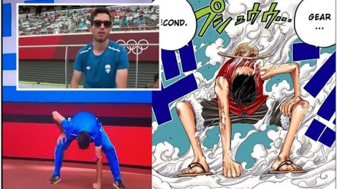 Miltiadis Tentoglou did Luffy's "Gear Second" Pose Before Winning Olympic Gold + Charming interview