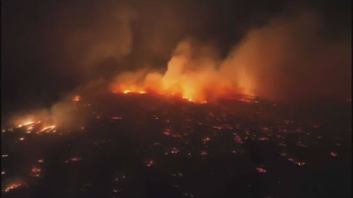 Maui fires: Drone video shows intense flames burning in Hawaii