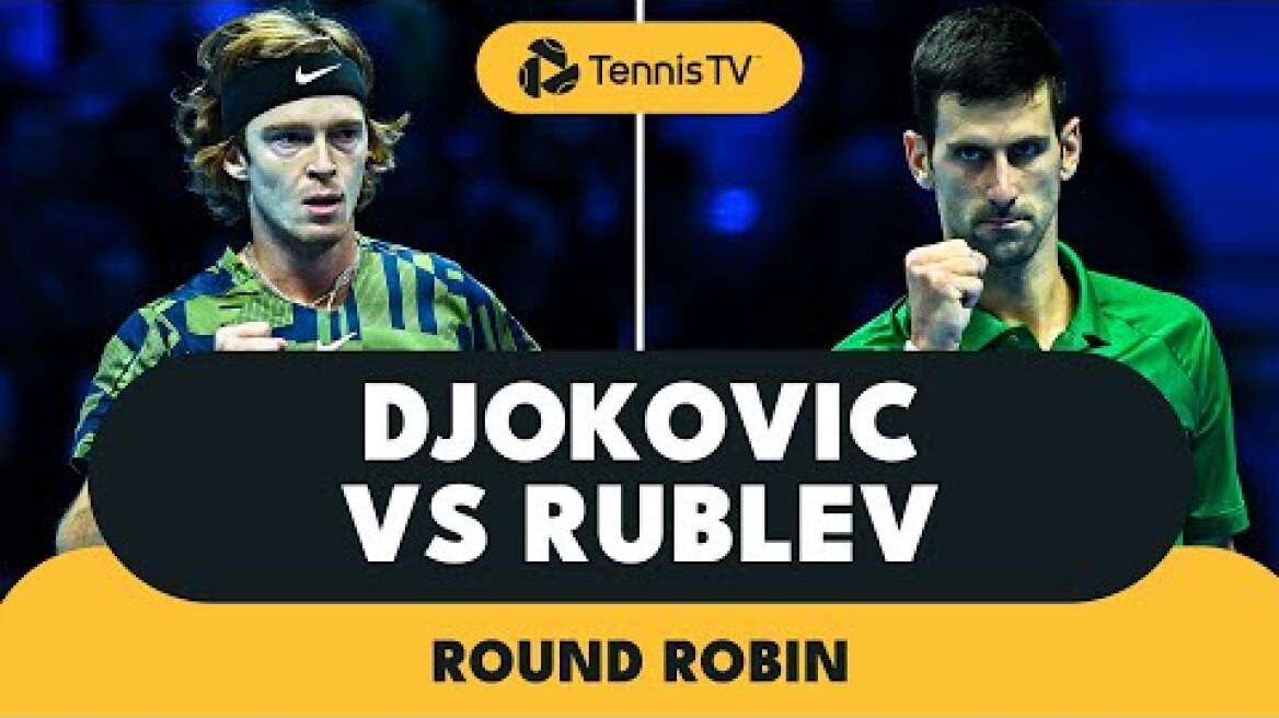 Novak Djokovic vs Andrey Rublev Highlights |  Nitto ATP Finals 2022