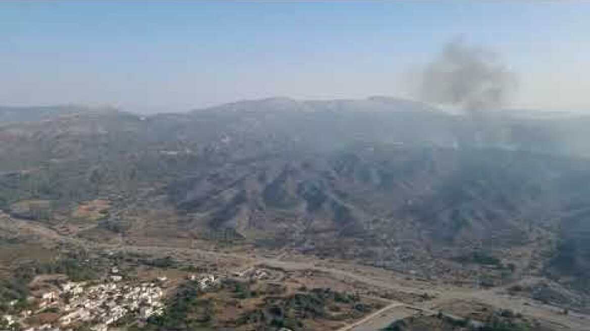 Φωτιά στη Ρόδο: Εικόνες απόλυτης καταστροφής κατέγραψε drone μετά την πυρκαγιά