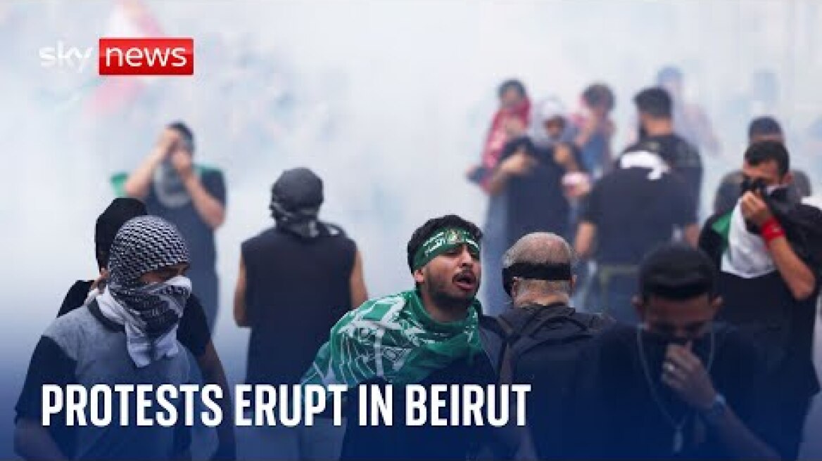 Israel-Hamas war: Protests erupt near US embassy in Beirut