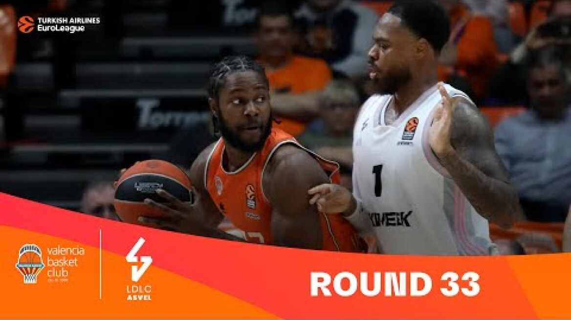 Valencia Basket-LDLC ASVEL Villeurbanne | Round 33 Highlights | 2023-24 Turkish Airlines EuroLeague