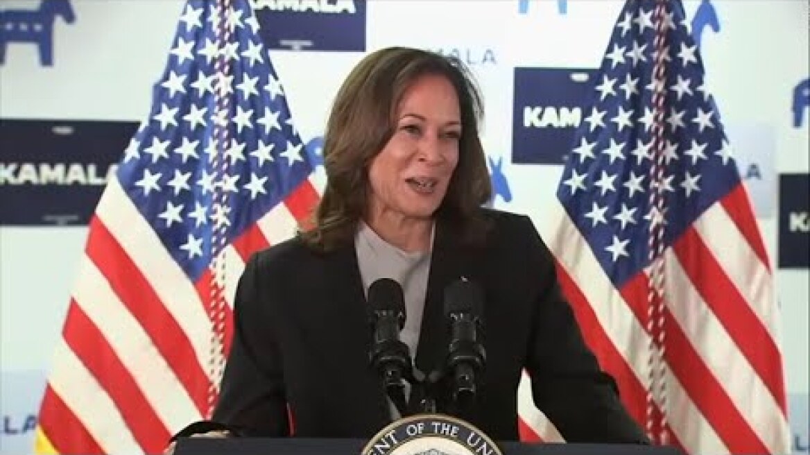 President Biden calls into Kamala Harris' campaign event in Delaware