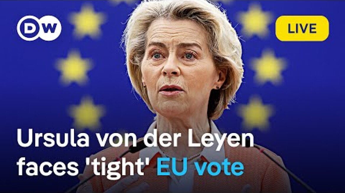 Live: Von der Leyen speech and debate ahead of reelection vote at the European Parliament |  DW News
