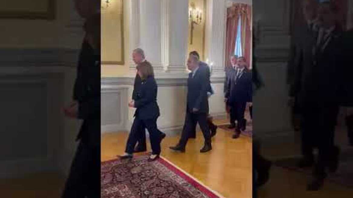Συνάντηση Ερντογάν Σακελλαροπούλου στο προεδρικό μέγαρο