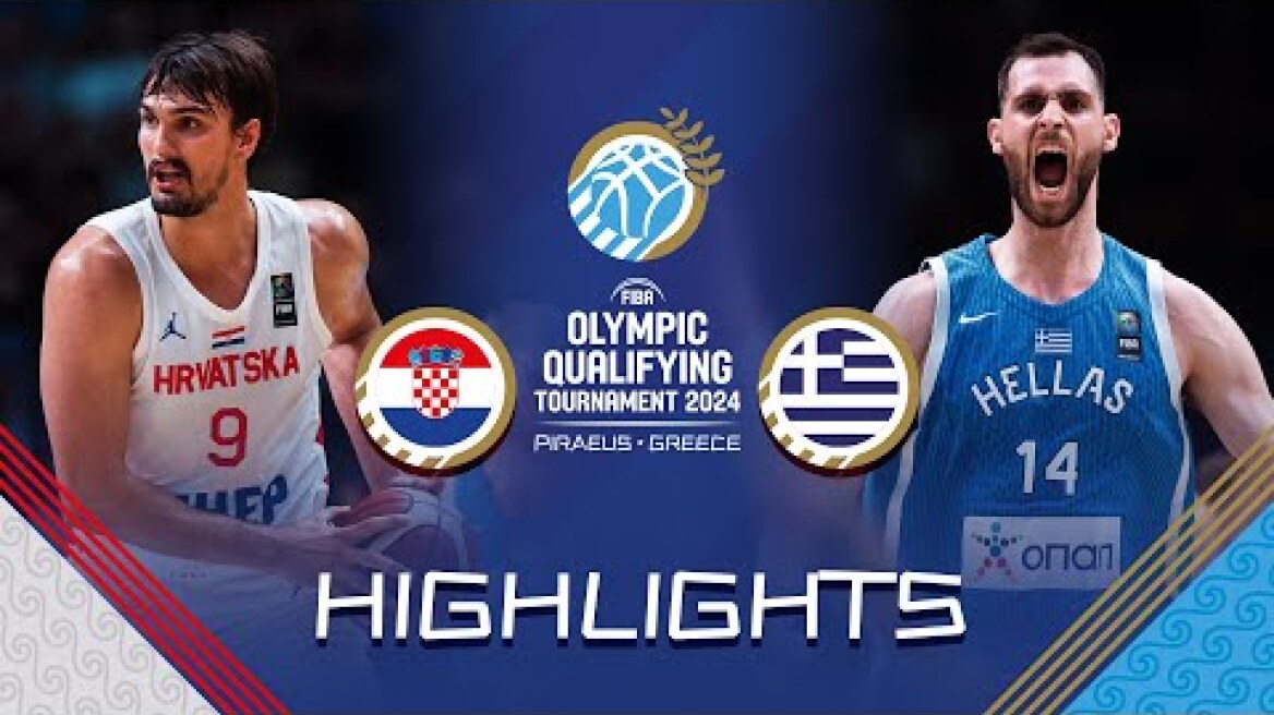 Final: Croatia 🇭🇷 vs Greece 🇬🇷 | Highlights | FIBA OQT 2024 Greece