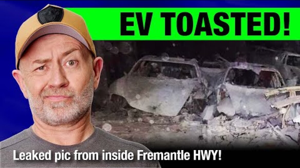 First burnt-out EV on Fremantle Hwy revealed: Leaked photo! | Auto Expert John Cadogan