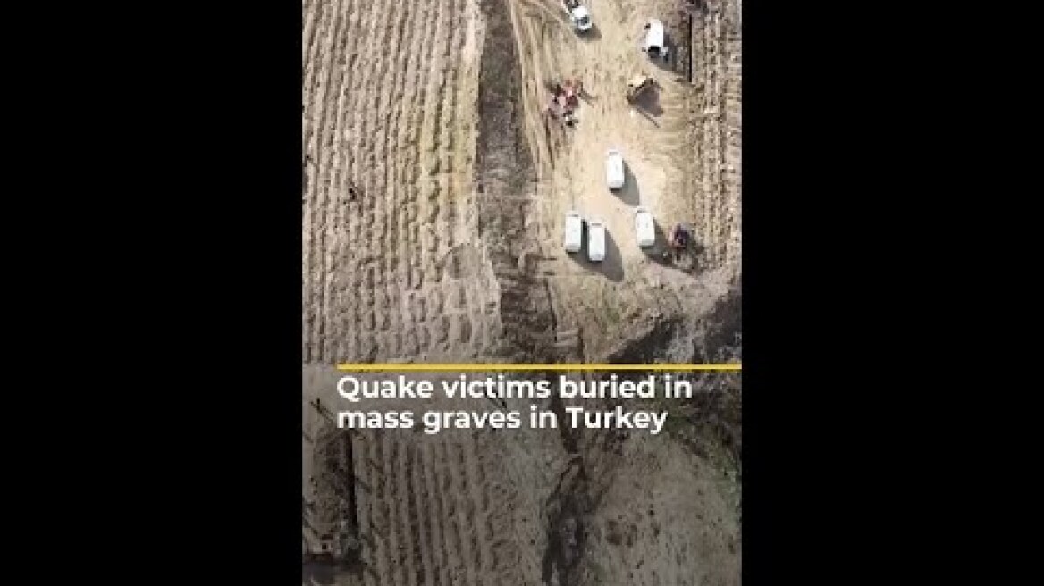 Turkey quake victims buried in mass graves | AJ #shorts