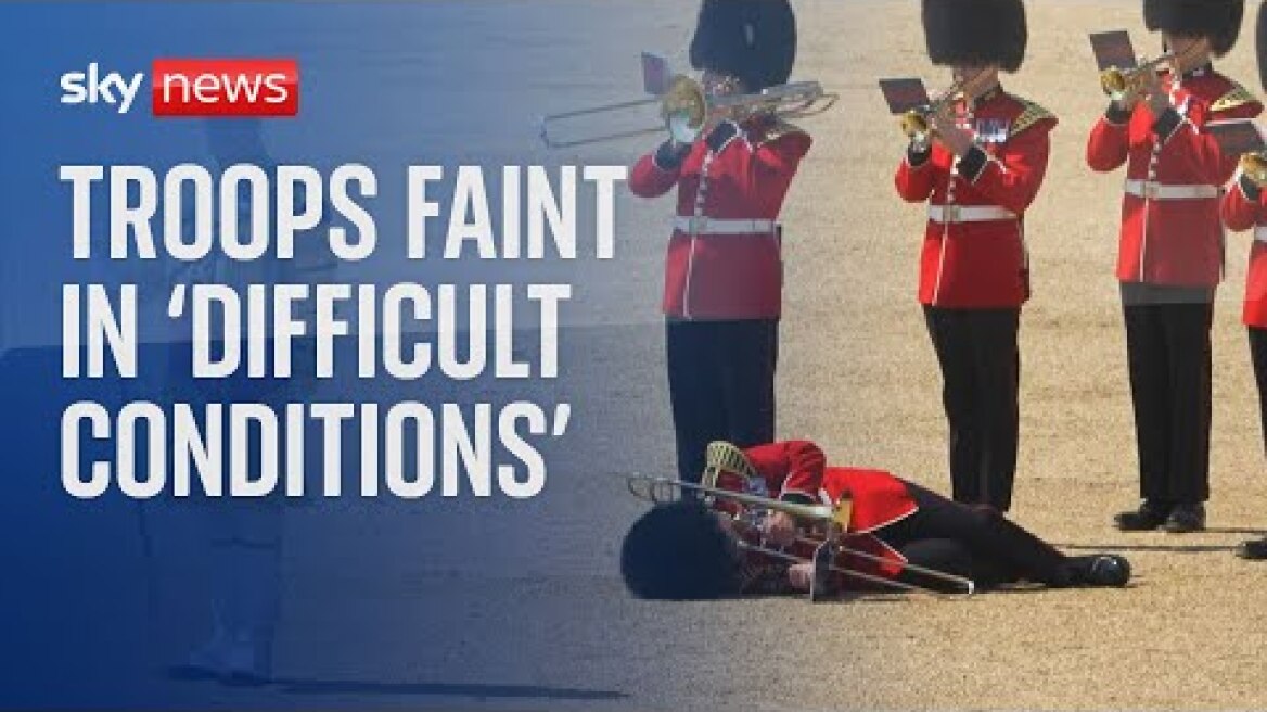 At least three troops faint in military parade inspected by Prince William