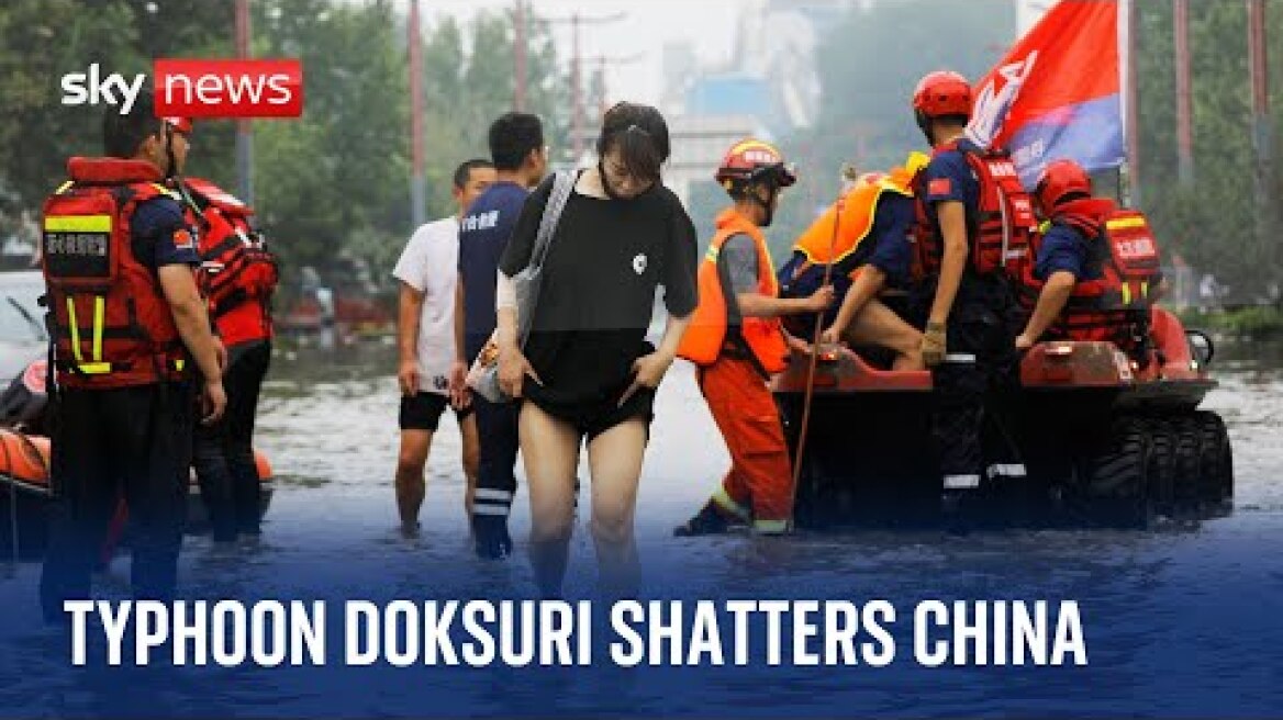 China floods: Several people killed and dozens missing after Typhoon Doksuri