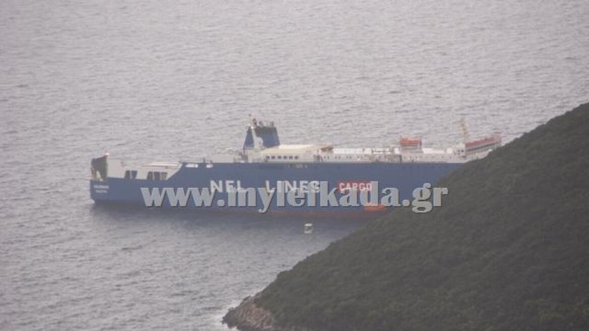 Προσάραξη πλοίου στη Λευκάδα