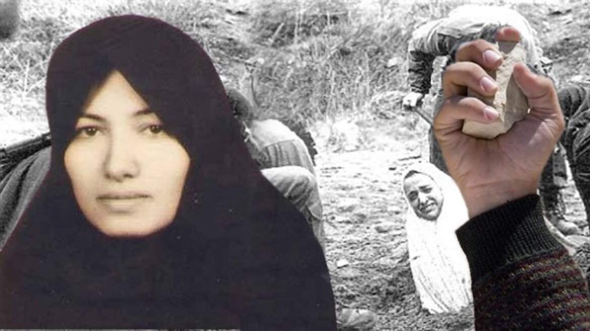 Γιγάντιο πορτρέτο συμπαράστασης στην καταδικασμένη σε θάνατο Ιρανή Σακινέχ