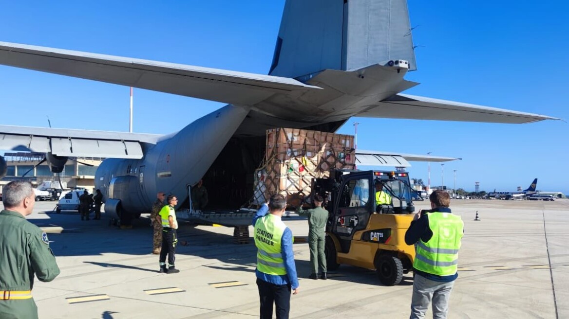 Πόλεμος στο Ισραήλ: Ιταλικό C-130 μετέφερε ανθρωπιστική βοήθεια στους Παλαιστίνιους