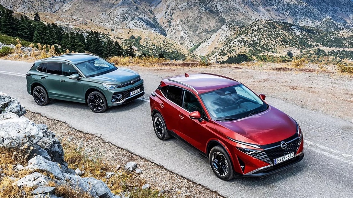 Συγκριτική δοκιμή: Nissan Qashqai 1.3 Hybrid vs VW Tiguan 1.5 eTSI
