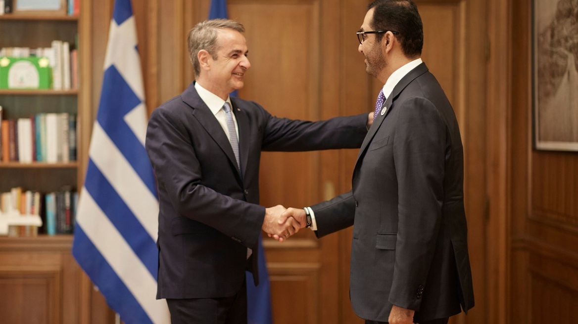Μητσοτάκης: Συναντήθηκε με τον υπουργό Βιομηχανίας των ΗΑΕ - Ανανεώθηκε η Σύμβαση Αποφυγής Διπλής Φορολογίας