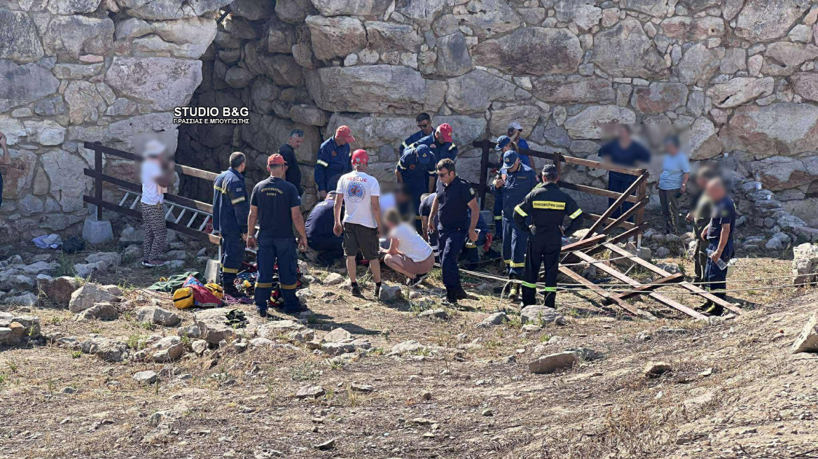 Επιχείρηση διάσωσης τουρίστα που έπεσε σε πηγάδι στην Αργολίδα - Δείτε φωτογραφίες
