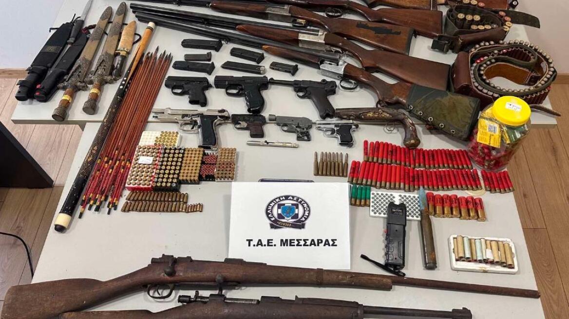 Ηράκλειο: Οι μπαλοθιές στο γλέντι «αποκάλυψαν»… πλούσιο οπλοστάσιο – Χειροπέδες σε δύο άτομα
