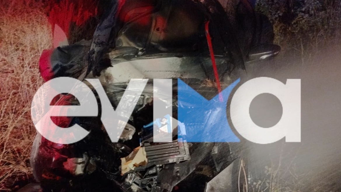Τροχαίο στην Εύβοια: ΙΧ έπεσε σε χωράφι και τυλίχθηκε στις φλόγες - Δύο τραυματίες