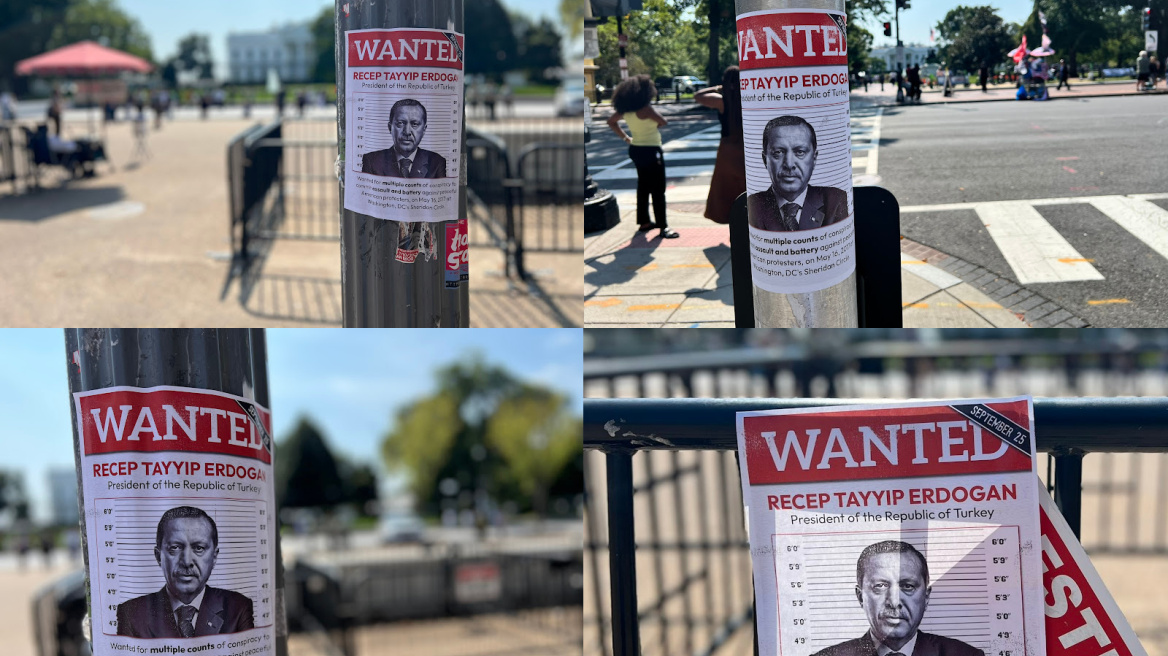 Με αφίσες «καταζητείται» για τον Ερντογάν η Ουάσινγκτον, βανάκι για την απελευθέρωση του Ιμάμογλου στη Νέα Υόρκη - Δείτε βίντεο και φωτογραφίες