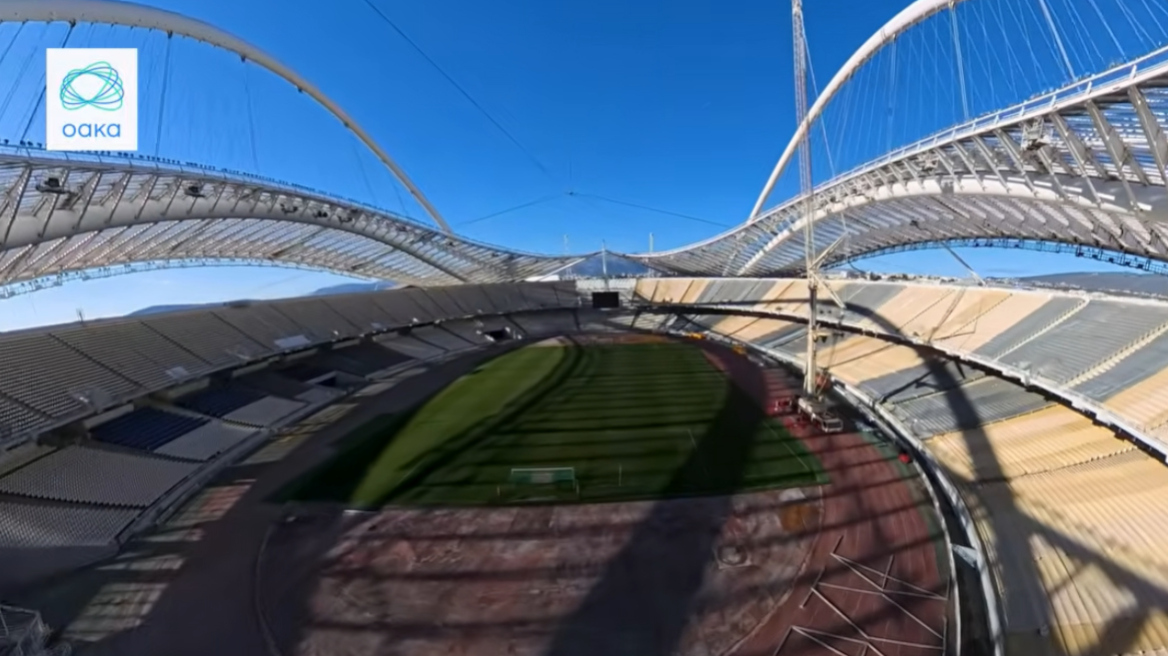 Εντυπωσιακά πλάνα με drone από την ανακαίνιση του Ολυμπιακού σταδίου, δείτε βίντεο