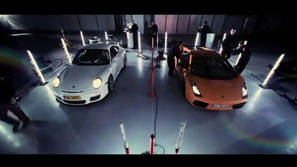 Street race με Porsche και Lamborghini στο Παρίσι! (video)