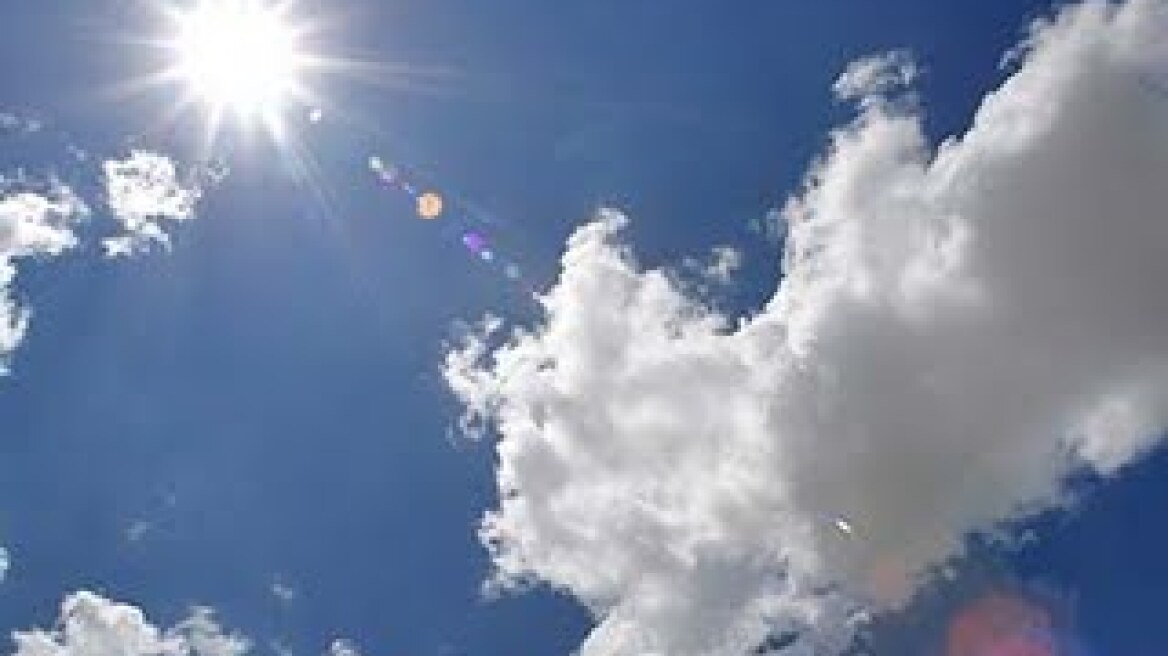 Sunny with partial clouds in the whole country