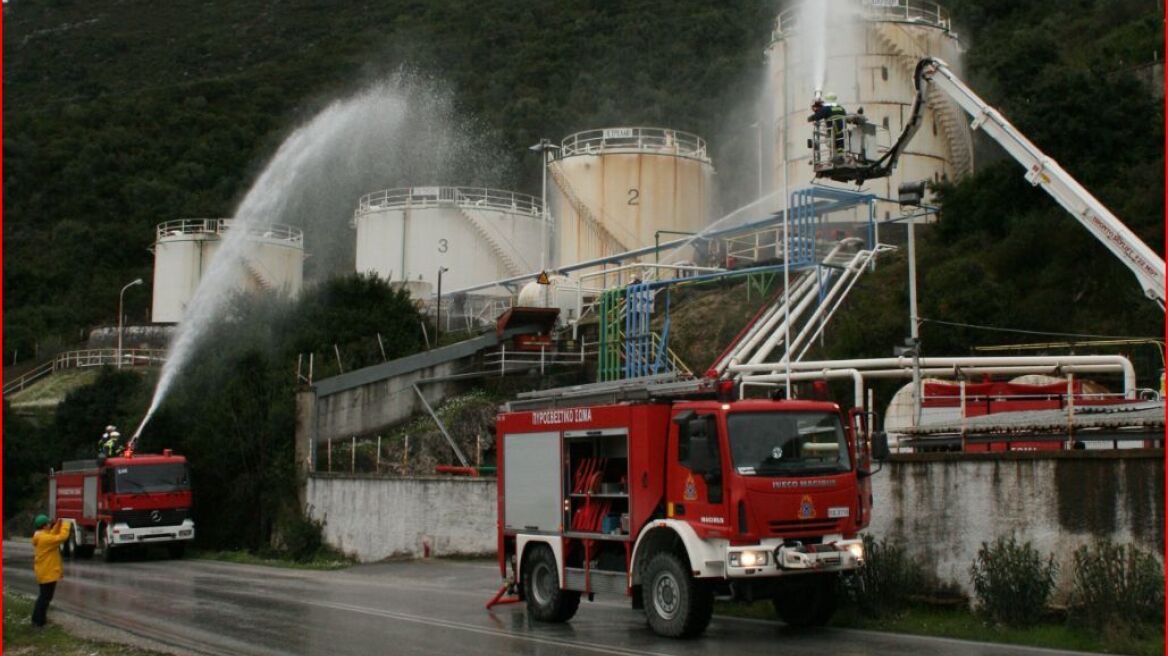 Άσκηση κατάσβεσης πυρκαγιάς ενόψει του καλοκαιριού