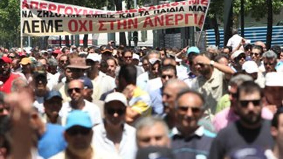 Taxi drivers parked outside the Infrastructure ministry